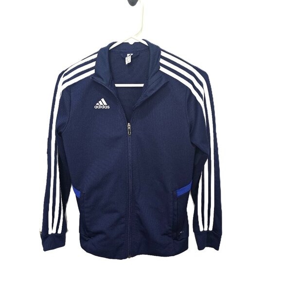 adidas Other - Adidas Track Climalite Jacket Sweatshirt Full Zip Blue White Size Medium